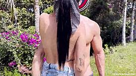 I’m overwhelmed, fucked hard by my big muscled gardener outdoors