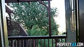 Propertysex - hot redhead agent bends over for doggystyle favors