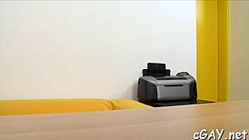 Intense bareback blowjob in gay POV action