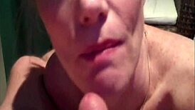 Blowjob and Creampie for Grandma!