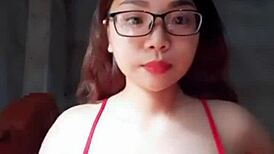 Big tits story unfolds in everyday life