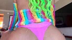 moee baby twerking that huge ass for gibby the clown in cosplay