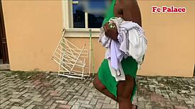 Neighbor Admired in Backyard Seductively