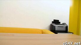 Intense bareback blowjob in gay POV action