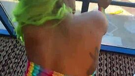 moee baby twerking that huge ass for gibby the clown in cosplay