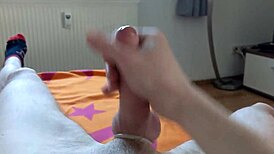 Watching that gay-porn cumshot explode!