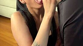 Did she swallow every drop of cum