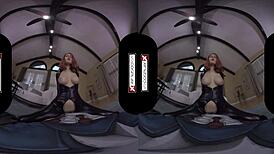 Vrcosplayx com black widow rides your big cock in cowgirl position