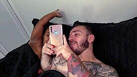 Couple hires a slut for a threesome with face fucking and anal fingering