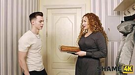 Shame4k Alluring Russian Stunner Seduces Inexperienced Neighbor in Kitchen