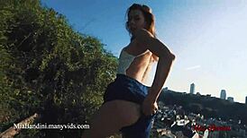 i fuck mia bandini's ass outdoors with cumshot