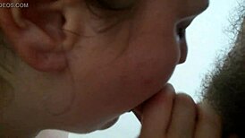 Watch this fat girl deepthroat my dick and swallow the cumshot!