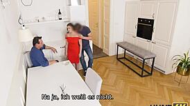 Hey, watch this lucky hunter seduce a cute Czech teen 18+ for cash!