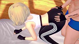 I'm Gwen Satacy, all sweaty from workout and craving to fuck. My shaved pussy is ready for action.