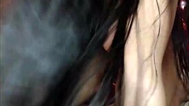 Latina shemale fucks a guy with big tits 😘