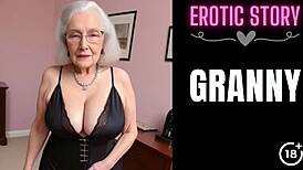 The hot friend of the granny comes to visit. Part 1