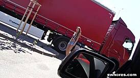 Bold Street Slut Delivers Full Service with Cum on Ass for Cheap