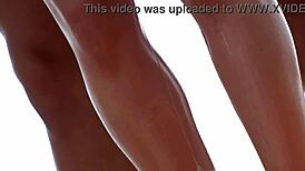 Asian babe bent over for intense creampie action. Her tight pussy takes it all deep.