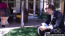 French Alex Legend Fucks Realtor Krissy Lynn Outdoors