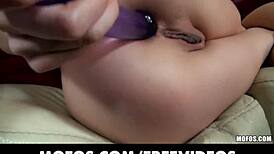 Avril sun narrates her fishnet lingerie anal with monster cock