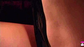 these brunette lesbians are fucking each other with strapons