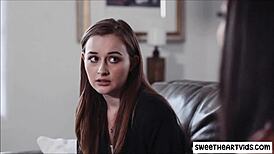 Lesbians making up with kisses