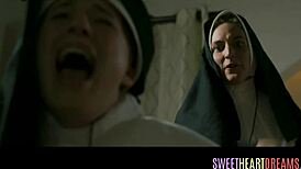 so this teenage nun got her pussy licked by a busty chick