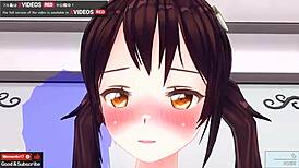 Virgin anime girl gets CREAMPIED in first experience