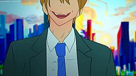 Sexy babe rides and blows in hentai statue of liberty cartoon