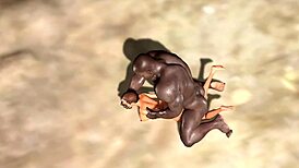 Big black cock dominates on the savage island