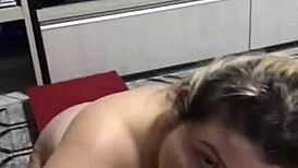 Professional deep and greedy blowjob with deepthroat action