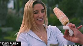 Suggestive vixenplus abella danger has her perfect ass dominated in wild doggystyle action with deepthroat moves.