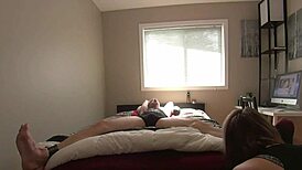 Milf Teases Bound Boyfriend's Feet and Sensitive Areas Part 1