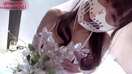 Wedding Dress Squirting In Cosplay Bride Scene