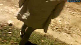 I’m heartbroken seeing this married slut cheat on the street, facing harsh betrayal consequences.