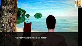 Teen brunette gets bold in family fun