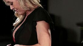 mature beauty gets scissored hard by skilled lesbian masseuse in session