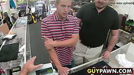Handsome Guy Paid to Bang Two Homo Pawn Shop Workers