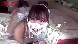 Wedding Dress Squirting In Cosplay Bride Scene