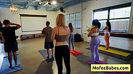 Is that huge dick too much for you? Lindsey Lakes sucks monster cock in yoga class.