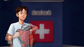 In Summertime Saga, She Eagerly Sucks the Big Monster Cock