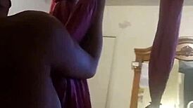 Intimate moments shared between husband and wife at home