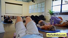 Is that huge dick too much for you? Lindsey Lakes sucks monster cock in yoga class.