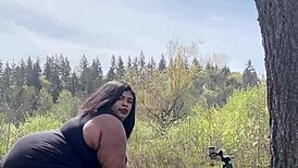 Sexy Chubby BBW Remi Getting BBC on Top of a Giant Rock, Loving Every Second 😘