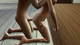 just chilling with the sims, watching young pussy get creampied in 3d