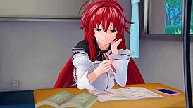 Koneko and Xenovia Engage in Lesbian Action in HS DXD NTR Madness