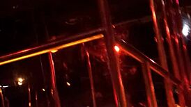 Frankie Strips Hot Stockings in Wild Retro Striptease Scene. Clothes Ripped for Raw Spying Action!