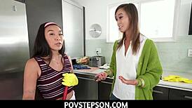 Pov Stepson Learns To Finger Pussy From Asian Milf Stepmom Christy Love