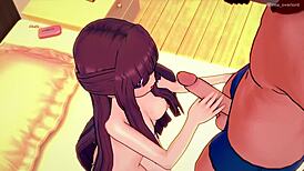 Fern begins a new lesson in 3d cartoon animation with hentai elements