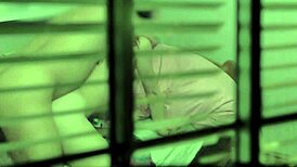 Girlfriend's big cock affair spied across window